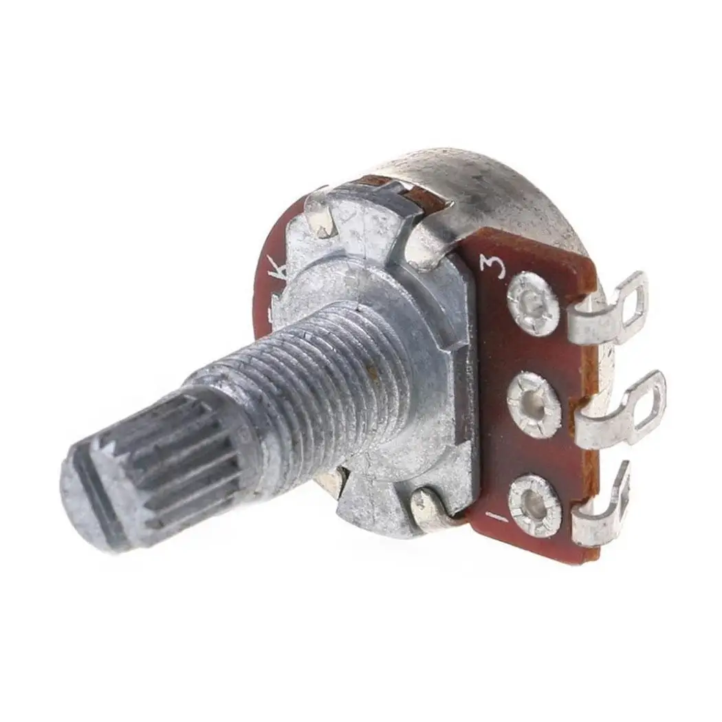 

Long Split Shaft Audio Tone Potentiometer for Silver Electric 18mm/0.7inch Guitar/Bass
