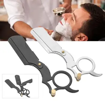 

Professional Folding Stainless Steel Blade Men's Hair Shaver Antique Shaving Cleansing Care Tool for Travel Home Supply