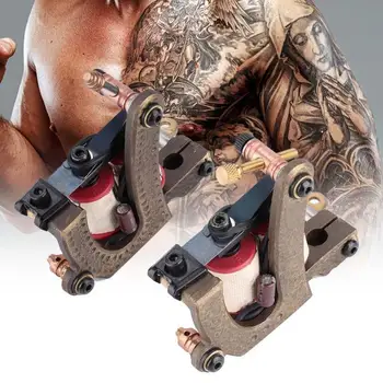 

2pcs Brass Coils Tattoo Machine Cutting Shader Liner Machine Tattoo Coil Machine Set Permanent Make Up Tattoo Machine Kit