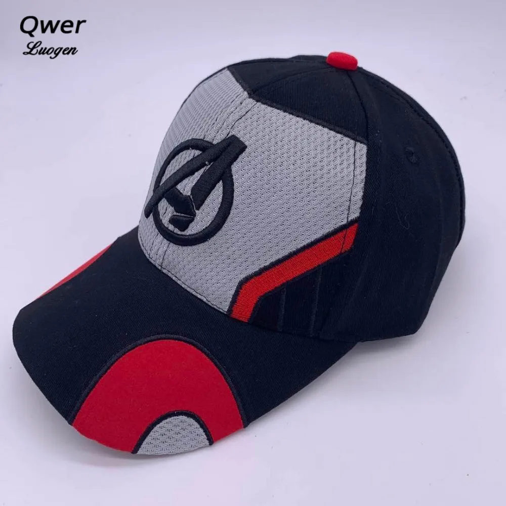 

2019 New Arrival for Avengers 4 Endgame Cosplay Hat Quantum Realm Cotton Embroidery Baseball Advanced Cap Hat Gift Two Colors