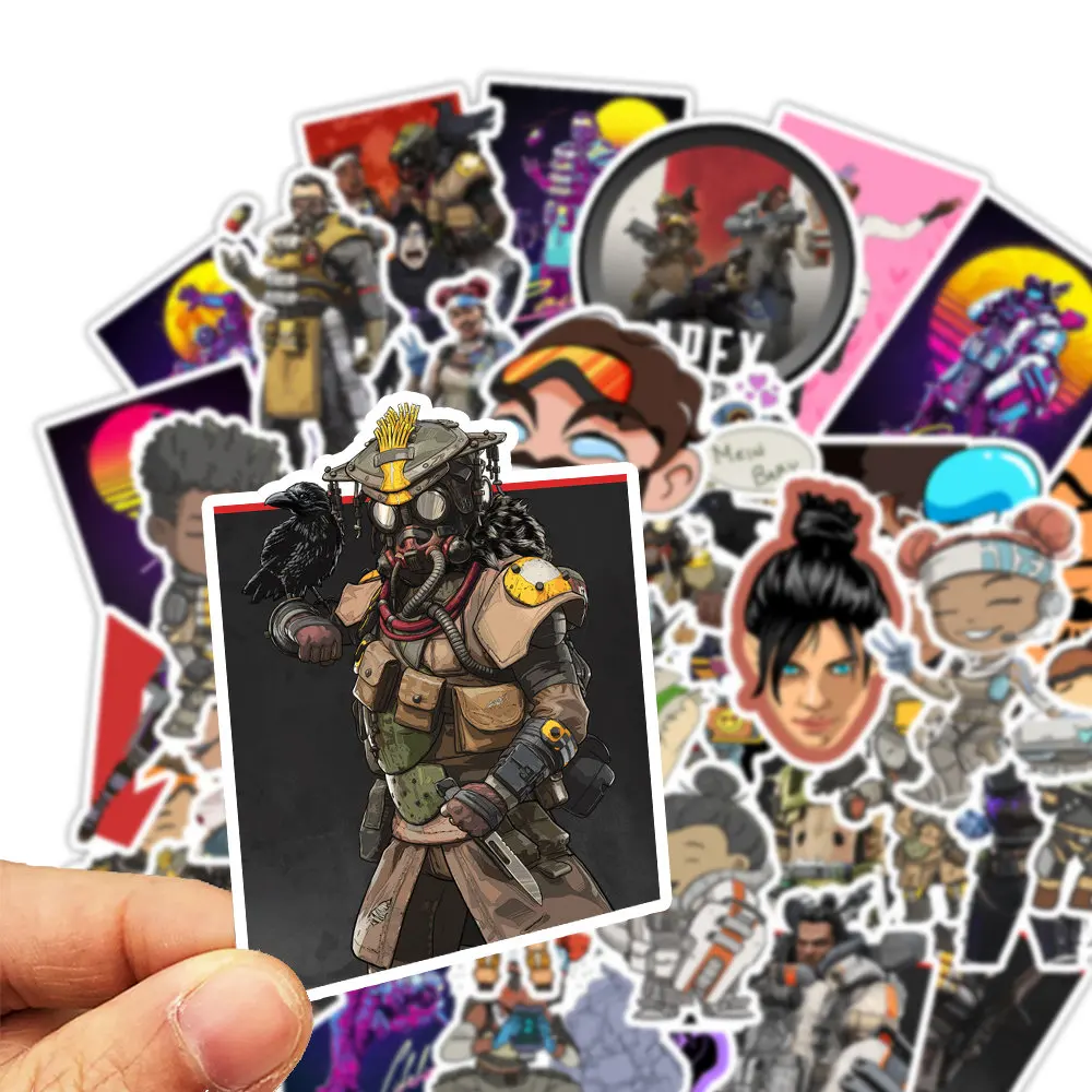 50 шт. APEX Legends наклейки из игры Кукла Девушка Водонепроницаемый Diy наклейки для багажа Скейтборд ноутбук холодильник игрушечный мотоцикл наклейки