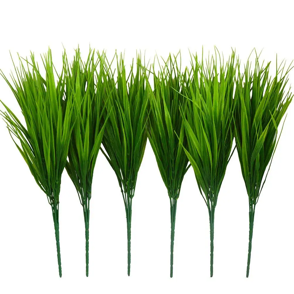 ALIM Горячие 6 шт 15 дюймов Искусственный пластик Wheatgrass искусственный кустарник
