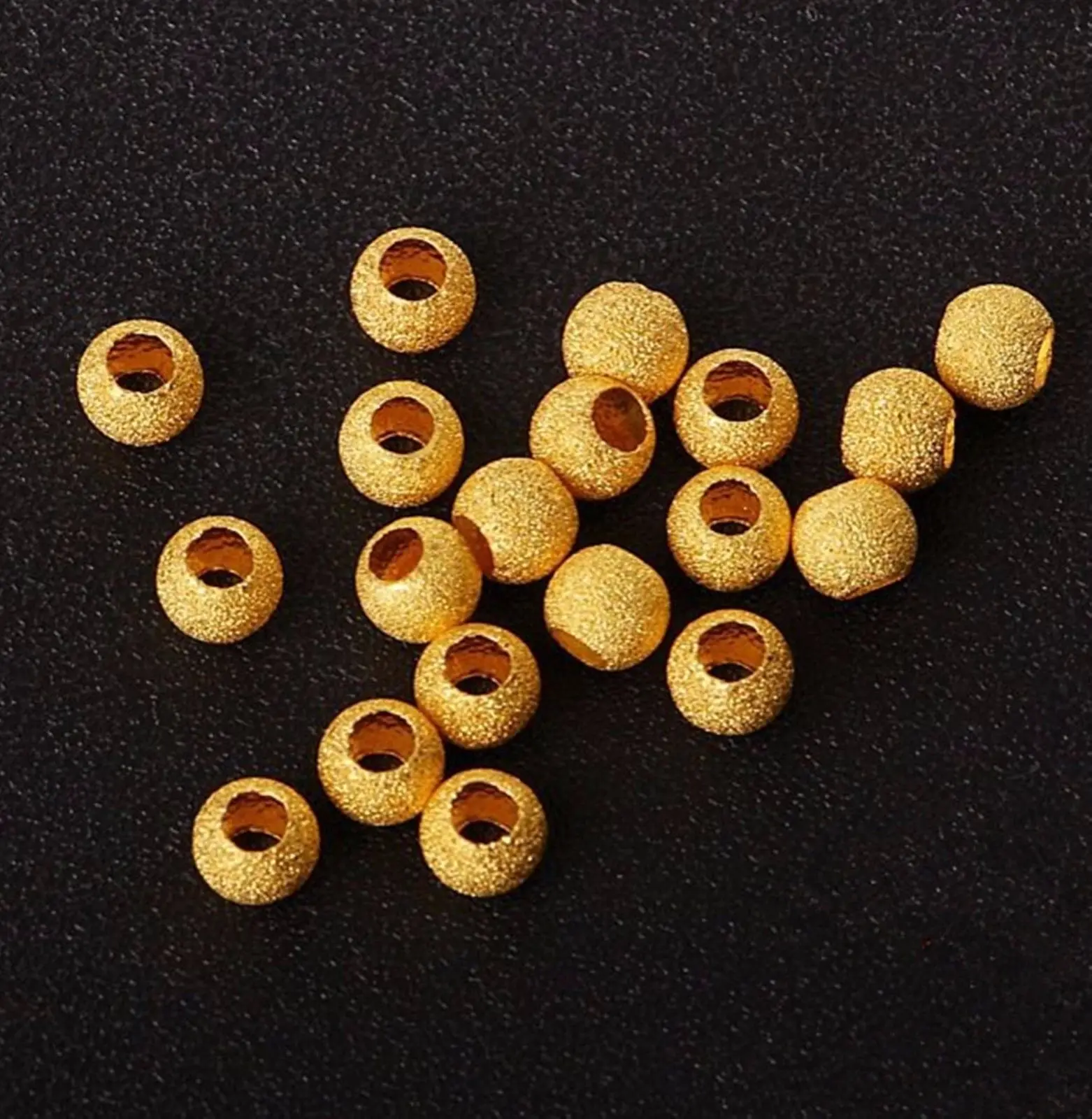 

RECOMMEND 5PCS Pure 999 24K Yellow Gold / Lucky Bead Pendant 1.5g (5PCS ) 5mmW