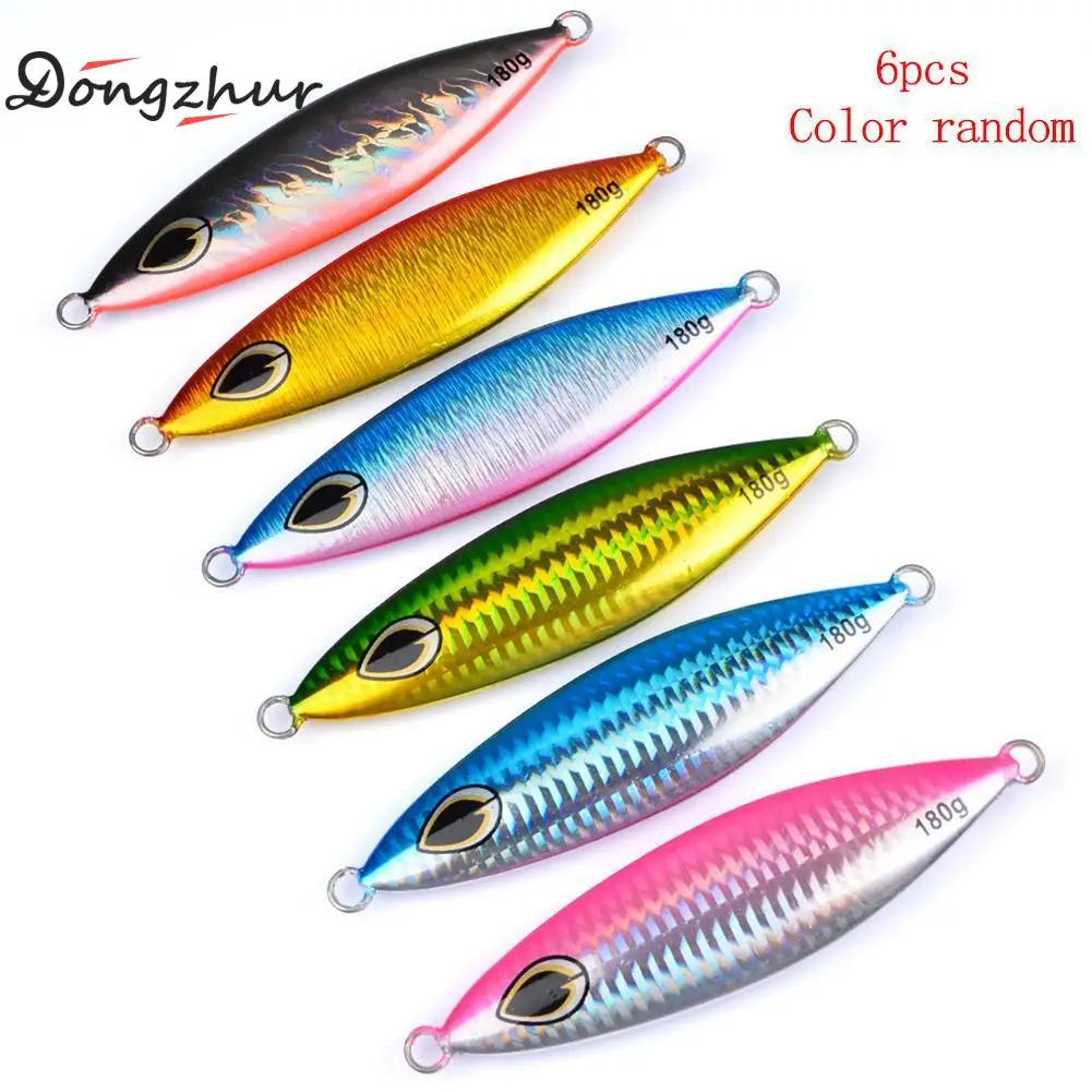 

High Quality New 6PC Lure Lead fish Metal Paillette Knife Wobbler Artificial Hard Bait Laser Body Jig Fishing Lure 180G/11.5CM