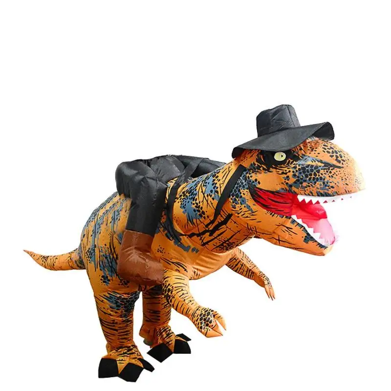 

Halloween T-Rex Costume Blow Up Mascot Cosplay Clothes Dinosaur Riding Inflatable Costume Dino Cartoon Characters Fancy Dress