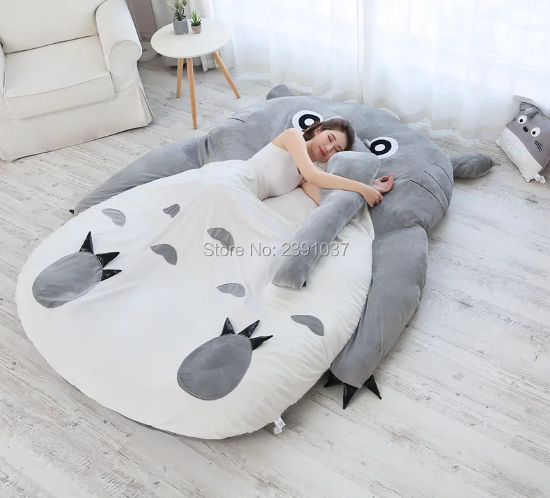 Спальный мешок с рисунком из мультфильма My neighand Totoro 1 5 х2м|Кресла-пуфы| |