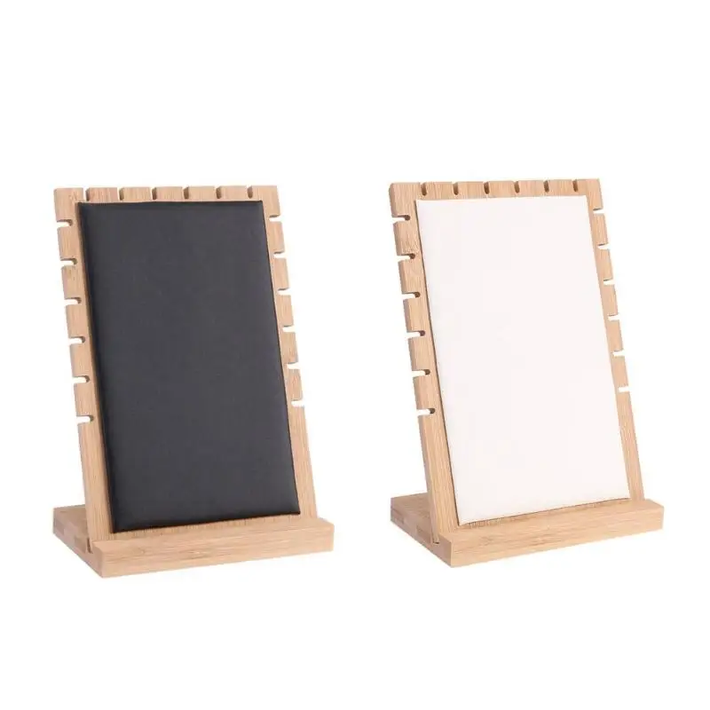 Wood PU Detachable Jewelry Organizer Stand Necklace Bracelet Holder Rack