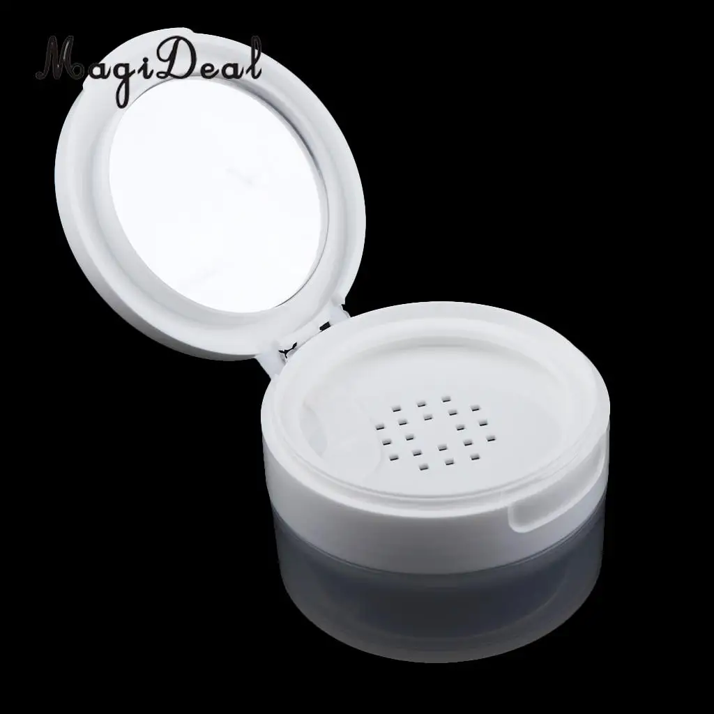 

Travel Empty Makeup Loose Powder Container Pot Case with Mirror Sifter Lid 50g / 80g
