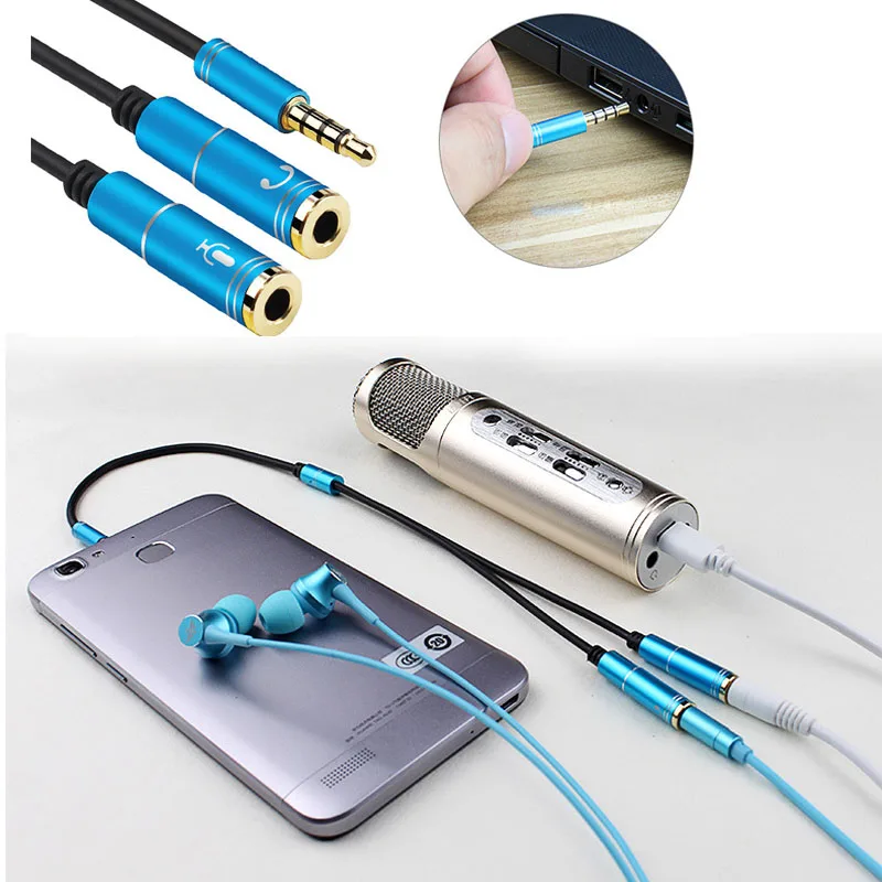 50pcs colourful 3 5mm 1 in 2 couples audio line Earbud Headset Headphone Earphone Splitter For pad Phone Android Mobile MP3 MP4