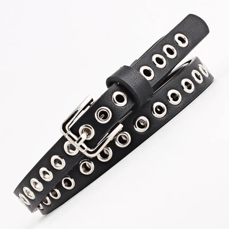 Rivet Belt Trendy And All matching Artificial Leather Belt Thin