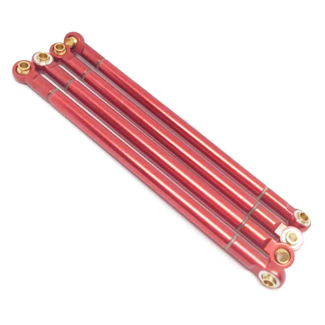 8Pcs  Aluminum Alloy Link Rod Pull Rod 313mm Wheelbase Metal Pull Rod For1/10 Axial SCX10 RC Car Truck Rock Crawler