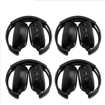

HQ 4PCS IR Wireless Headphones Headsets for Car DVD Player L Flip Down&Headrest