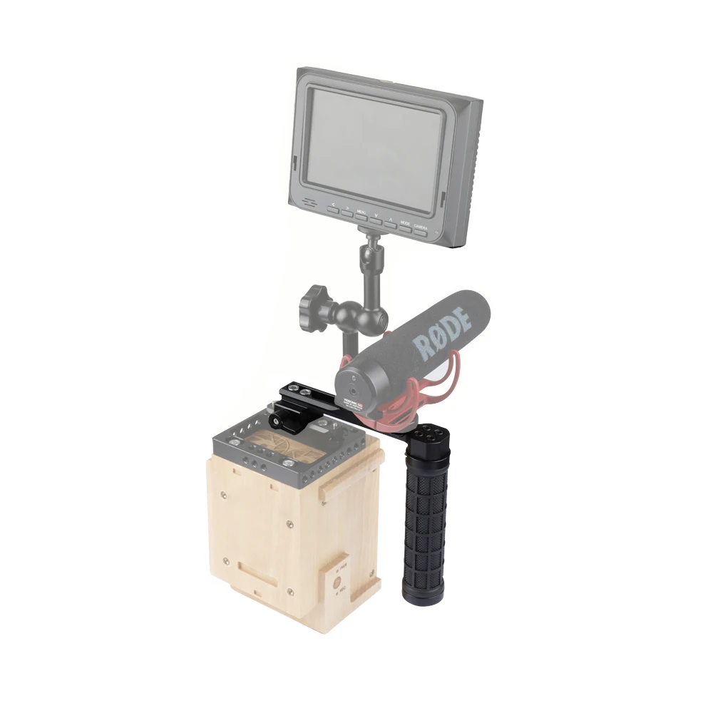 Aperto de Borracha do Punho com Braçadeira da Nato Trilho de Segurança Montagem de Sapata Fria para Câmeras Sistema de Apoio do Equipamento Camvate Otan L-tipo Dslr Gaiola - & - Image 2