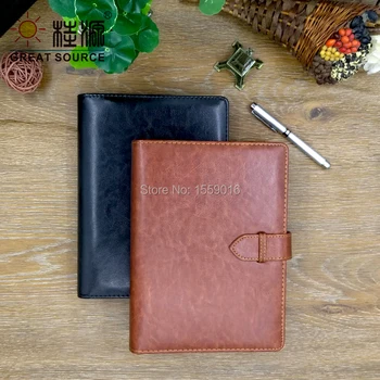 

25K Leather Padfolio Folder For A5 Notepad With Clear Pen Bag Color Sticker Memo Pad Soft Ruler New Binder folder