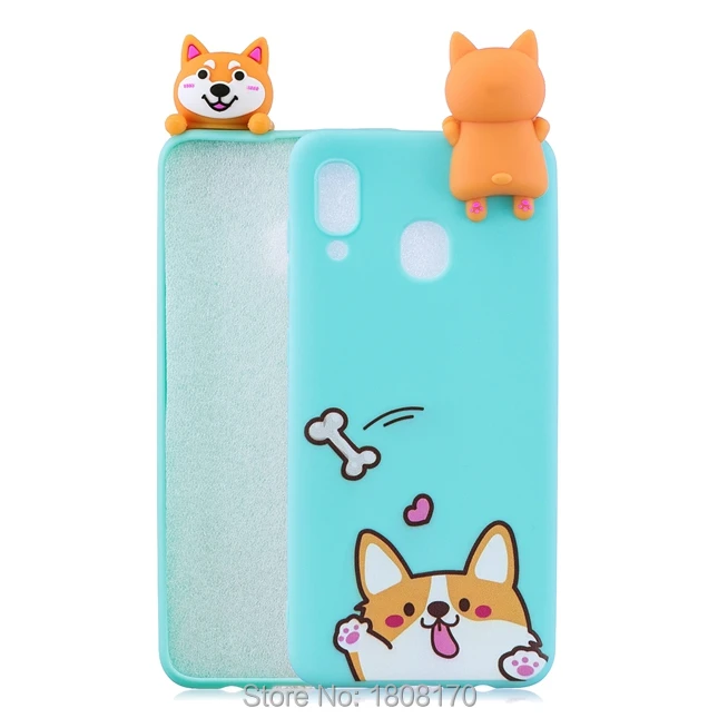 Мягкий чехол из ТПУ C Ku 3D с мультяшными животными для Samsung Galaxy S10 S10E A30 A50 M10 M20 A7 A9 2018 J4