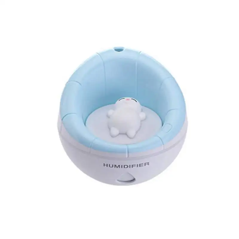 

Hot 3 In 1 Air Humidifier Usb With Led Night Light Small Fan Noise Reduction Dry-Fire Protection Spray Large Capacity 350 Ml