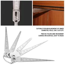 Нержавеющая сталь глубина отверстие размеры инспекции линейки Feeler Калибр сварки конус Feeler Gage Feeler измерительный инструмент