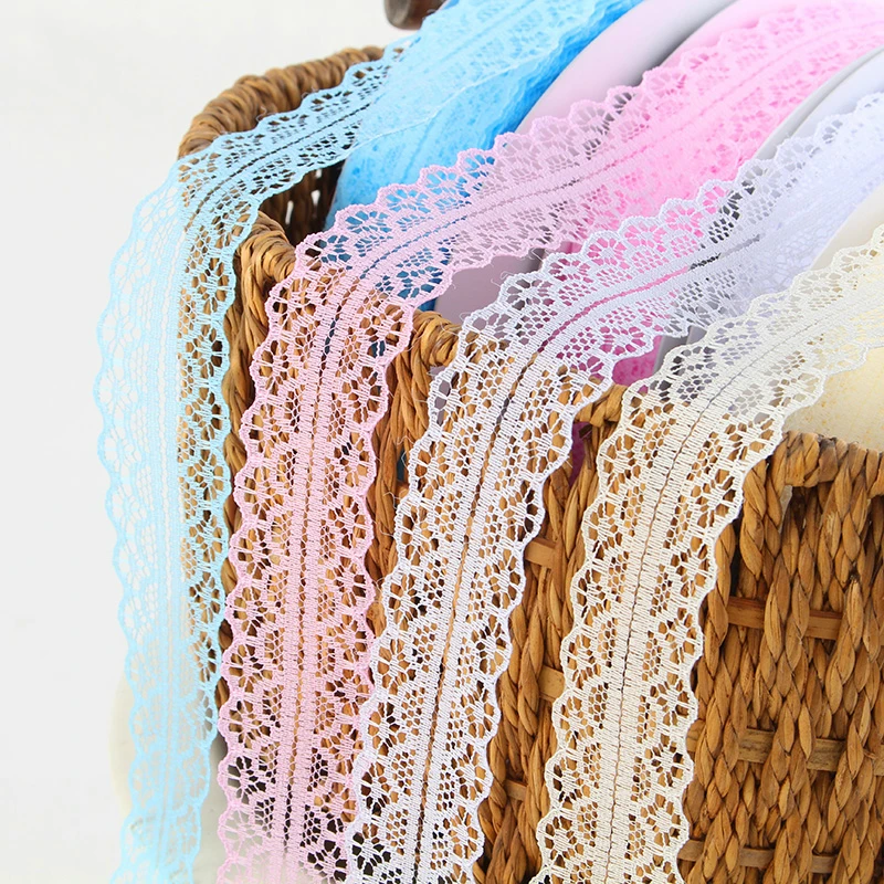 

3cm And 4.5cm Wide Fine Tulle Lace Ribbon Flower Bouquet Silk DIY Bow Weaving Collar Decal Sewing Wedding Dress Decoration
