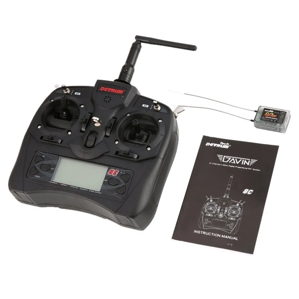 

Detrum GAVIN-8C 2.4G DSSS FHSS 8 Channels Remote Control RXC8 Fixed Wing Meteorite Stabilization Receiver DTM-T007