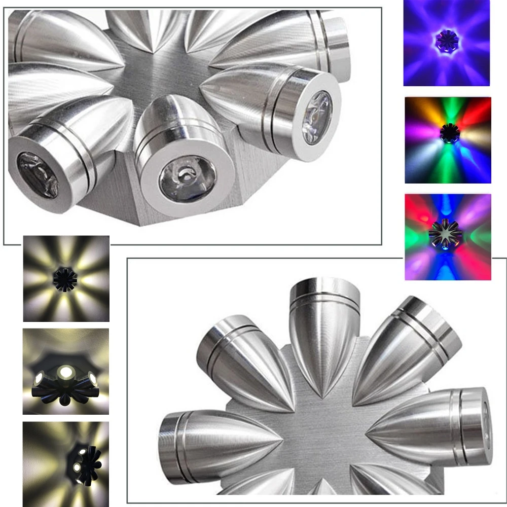 

Modern 8W led wall light Creative aluminum wheel sconce Indoor wall ceiling decoration Surface mounted led wall lamps AC85-265V