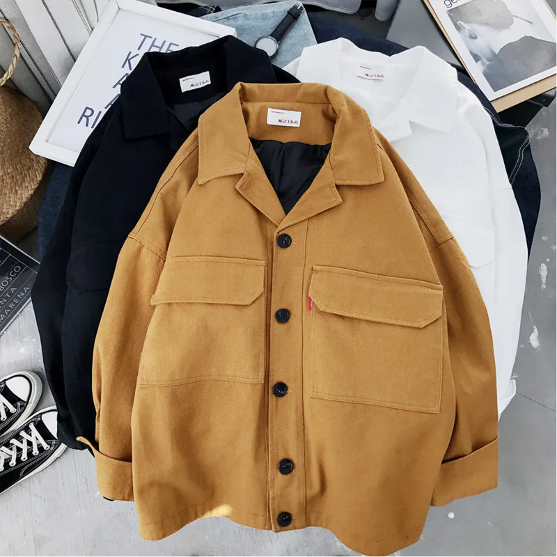 

Spring New Denim Jacket Men Fashion Solid Color Casual Denim Jacket Man Streetwear Hip Hop Loose Bomber Jacket Male Clothes