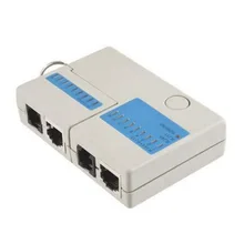100 шт. карманный светодиодный Ethernet 4 Порты и разъёмы RJ45 RJ11 Cat5 сети LAN Кабельный тестер с цепочкой для ключей