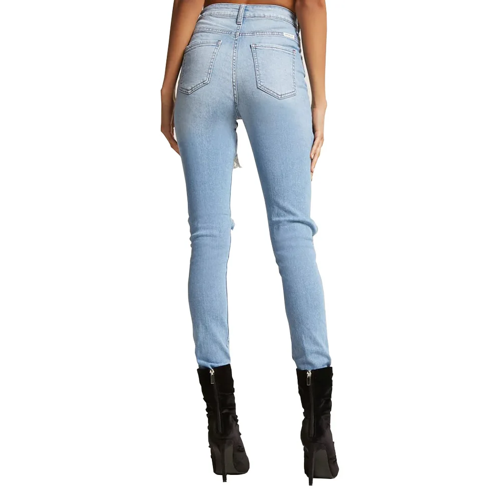 Women Ripped Jeans Elastic Destroyed Hole Pants Denim Ripped Jeans Casual High Waist Loose Pants Boyfriend Jeans Plus Size Women Ripped Jeans Elastic Destroyed Hole Pants Denim Ripped Jeans Casual High Waist Loose Pants Boyfriend Jeans Plus Size