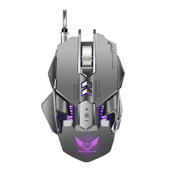 

ZERODATE X300GY USB Wired Gaming Mouse Mechanical Game Mice Adjustable 3200DPI 7 Programmable Buttons LED Lighting Effect