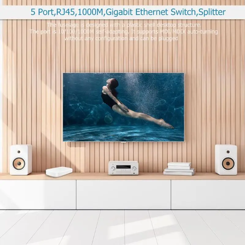 FSG105M 5 портов высокоскоростной RJ45 1000M гигабитный Ethernet коммутатор Быстрый сетевой