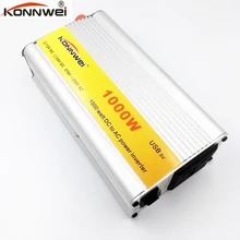 Onduleur professionnel 1000 W pour voiture, 12 V DC à 220 V AC, transformateur de chargeur, interrupteur d'alimentation pour véhicule