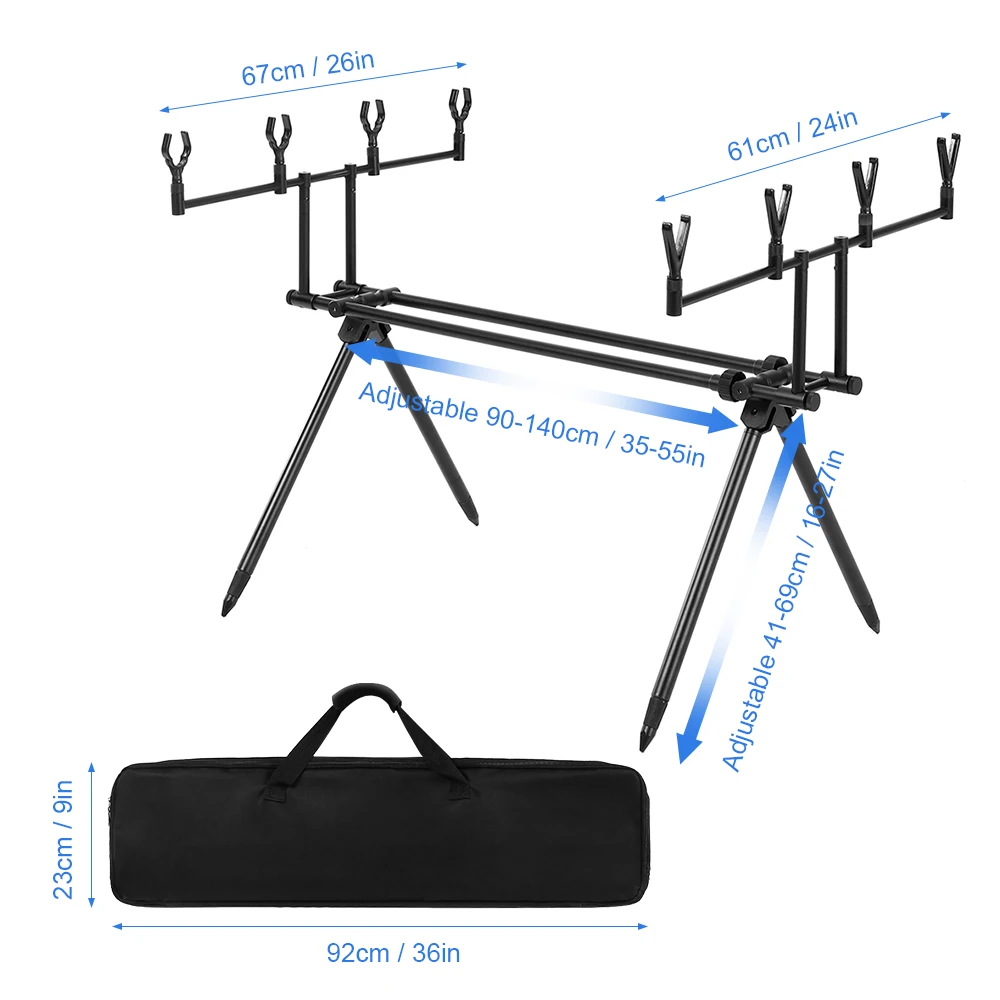 Съемный держатель для удочки, подставка для удочки, Buzz Bar, подставка для удочки, складной выдвижной держатель для удочки с сумкой для переноски