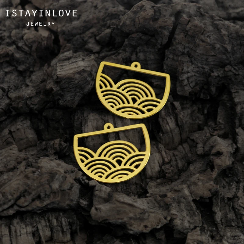 

Handmade Jewelry Making Supplies Pendant Cut Metal Raw Brass Geometric Cloud Charm For DIY Necklace Earring Brooch RD485 6
