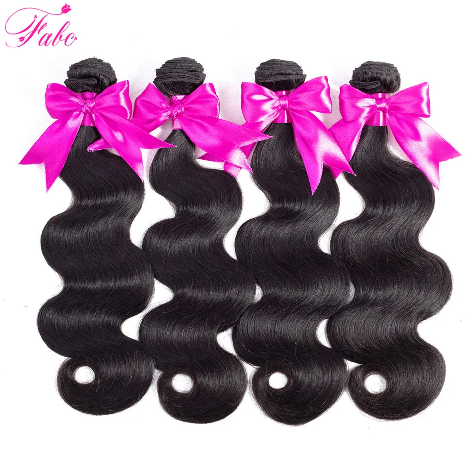 Best Fabc Hair Brazilian Body Wave 3 Bundles With Frontal Human Hair Weave Bundles 13x4 Lace Frontal Middle Ratio Non remy