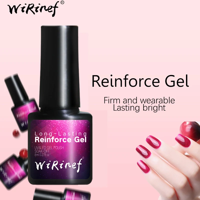 WiRinef 8ml Reinforce Gel Nails Polish Strengthen Soak Off UV LED