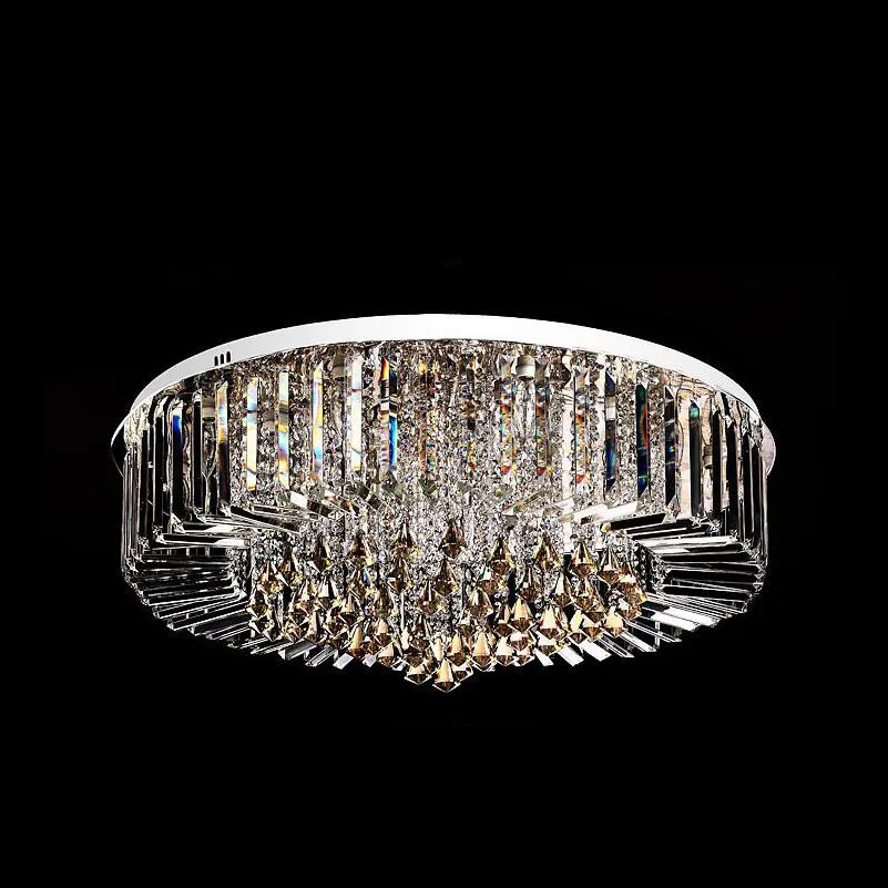 

New Fashion Led Crystal Ceiling Lamp Led Lamps Living Room Remote Control Ceiling Lamps E27 Led Lustre Light Ceiling Lights