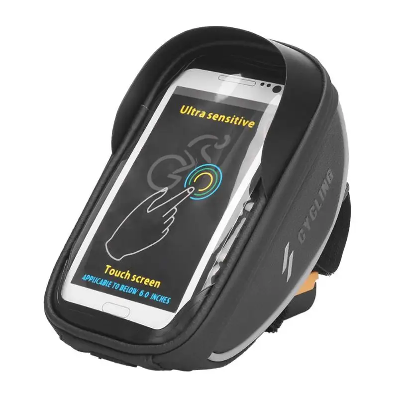 

Waterproof Touch Screen Bicycle Bags Cycling MTB Mountain Bike Frame Front Tube Storage Bag Case with Earphone Hole