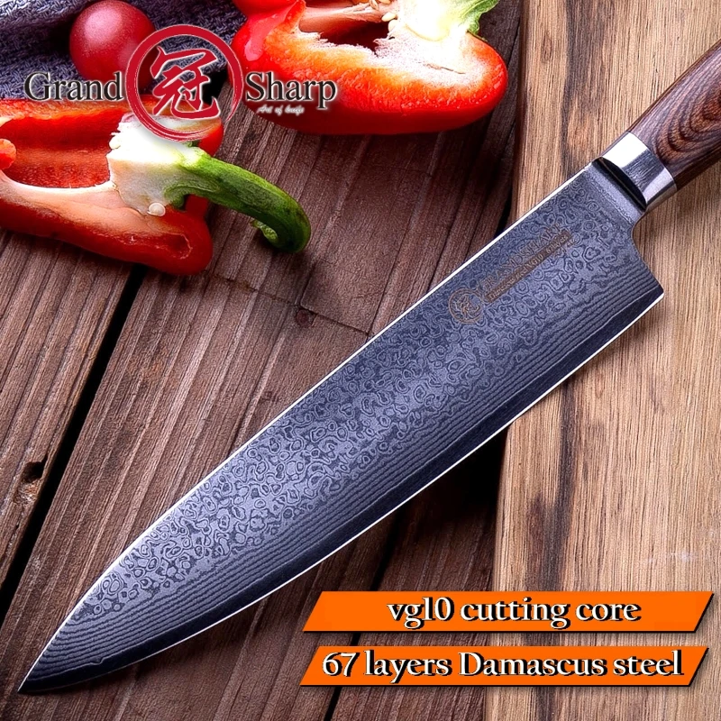 Damascus Kitchen Knife Chef Cooking Home Tool Cutlery Cookware Christmas  Gift