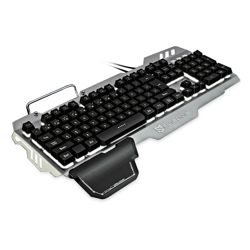 SUNSONNY S K10 RGB мембраны игровая проводная клавиатура с USB голос Управление Подсветка