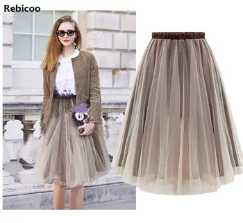 Midi Tulle Skirts Woman TUTU Skirt Elegant Wedding Bridal Bridesmaid Skirt Wedding Skirt Petticoat girls hi lo tutu skirts kids girl mauve tulle skirt wedding bridal bridesmaid skirt knee length skirt with ruffles 1 10 ys