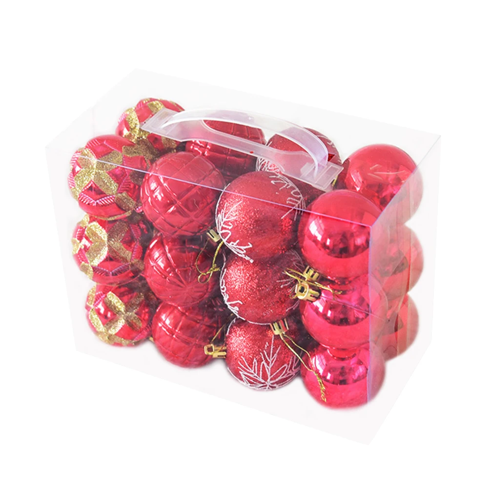 24 unids/lote bolas de Navidad brillante 60mm/2,4 \ 24 unids/lote bolas de Navidad brillante 60mm/2,4 \