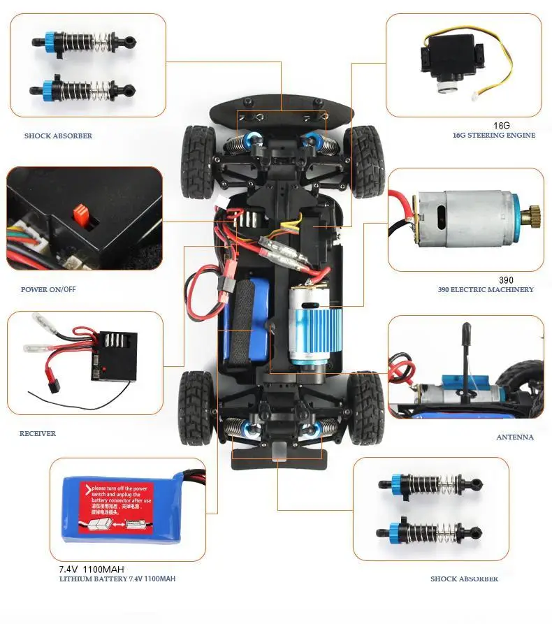 Оригинальный 50 км/ч A949 Модернизированный Wltoys RC высокоскоростной гоночный