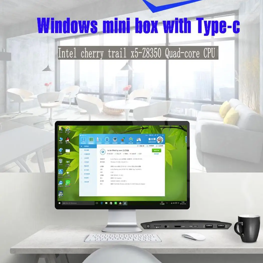 2018 MeeGOPad T09 4 Гб RAM Type C Мини ПК Коробка Windows 10 Intel x5 Z8300 двухдиапазонный Wifi 2 4g/5g 1000