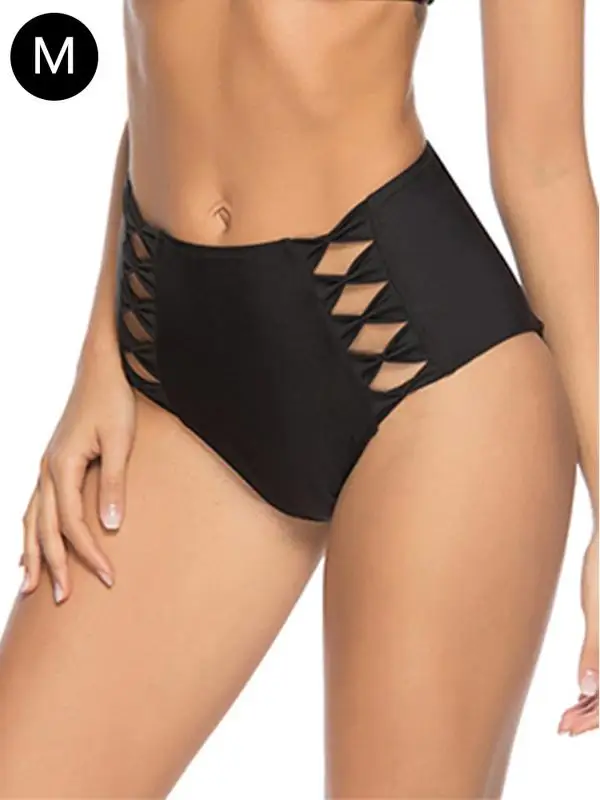 

2019 New Sexy Women Bikini Summer Swimsuit Shorts Sports Gym Fitness Shorts Bikini High Waist Bikini Hollow Sexy Swim Shorts
