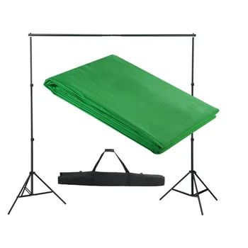 

Andoer Green Photography Background System Kit with 300 x 300 cm Cloth 2 stands