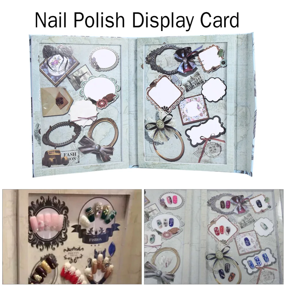 Fashion Color Nail Gel Polish Display Chart Book Art Showing Board Card Salon DIY Manicure Tools |