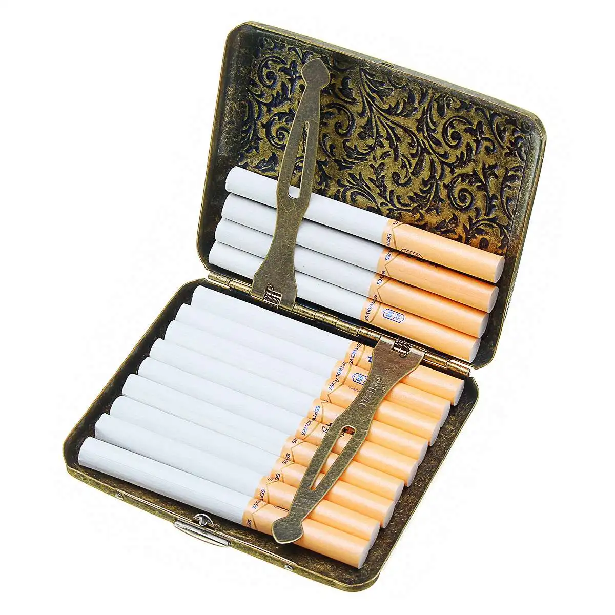 95x81x18 мм бронзовые 20 шт. трубки для сигар винтажные металлические портсигар с подарочной коробкой портативный стальной держатель для мужчин аксессуары для сигарет