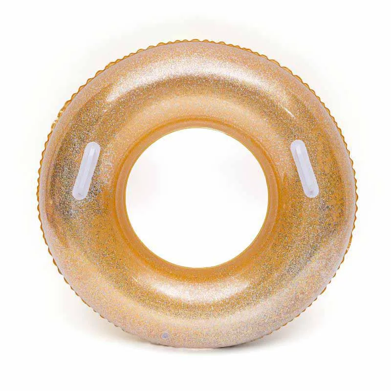 

Glitter Inflatable Swimming Circle 90 CM Rose Golden Sequins PVC Pool Floats Buoy For Women Summer Toys Beach Party Boia Piscina