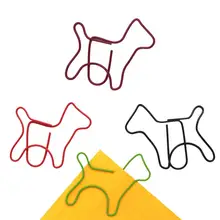 24 шт./кор. мини металлические милые животные закладки клип бумага Красочные мультфильм щенок бумага биндеры канцелярские Подарочная книга маркер линии