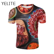 YELITE свежая еда футболка вкусная колбаса Футболка мужская
