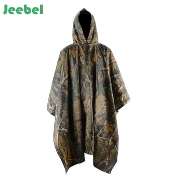 

Jeebel Multifunctional Camo Raincoat Military Impermeable Waterproof Rain Coat Men Women Camping Fishing Motorcycle Rain Poncho